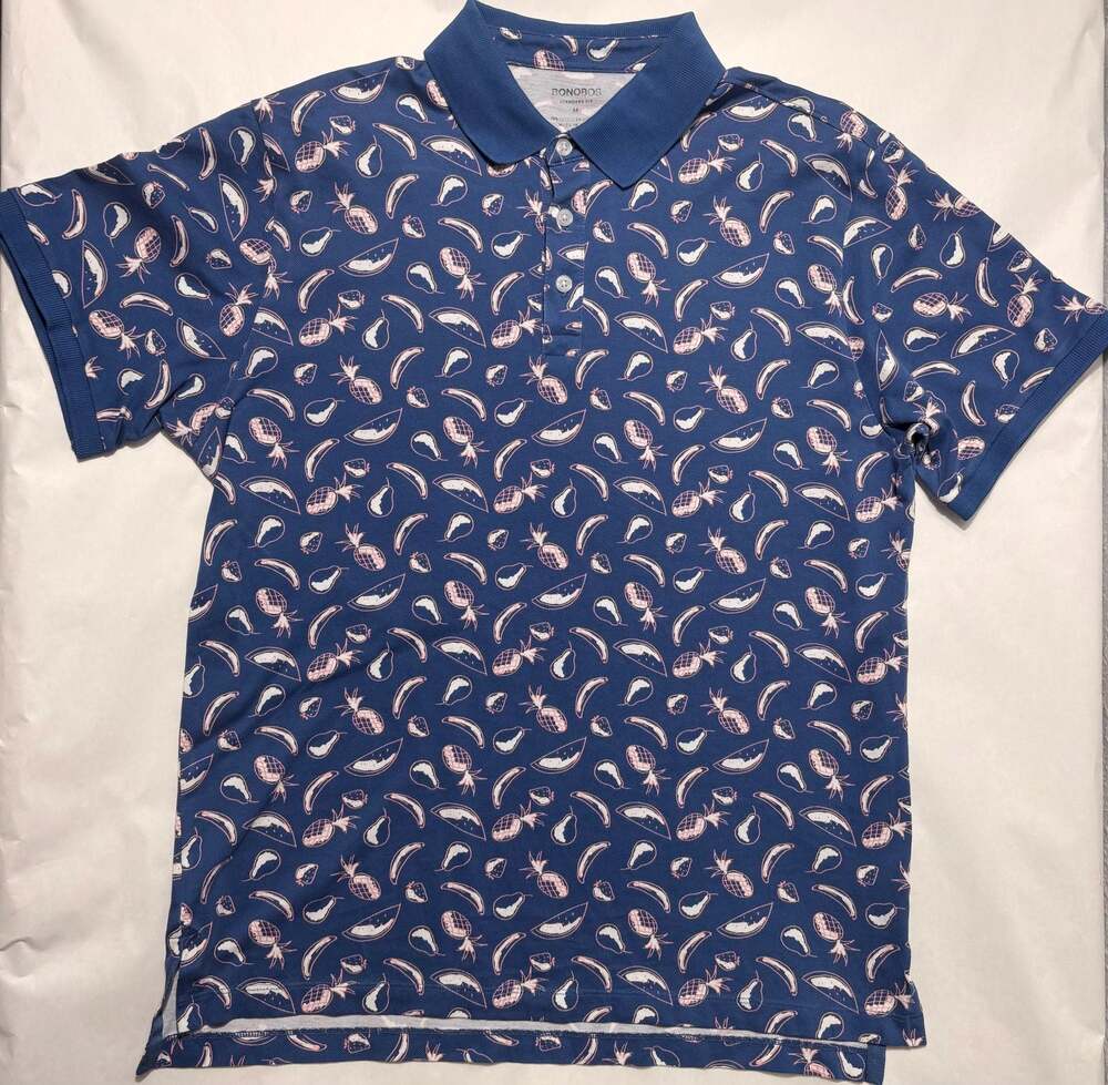 Bonobos Men's Standard Fit Tropical Fruit Print Polo Shirt size medium - Picture 2 of 6